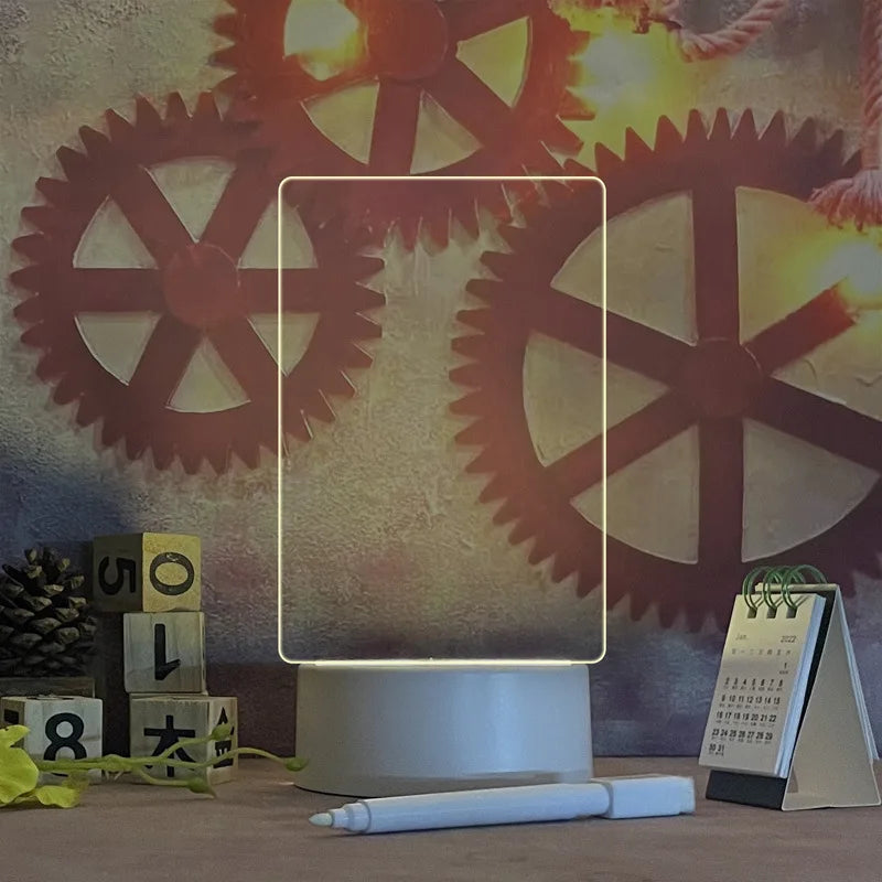 Creative LED Note Board Night Light