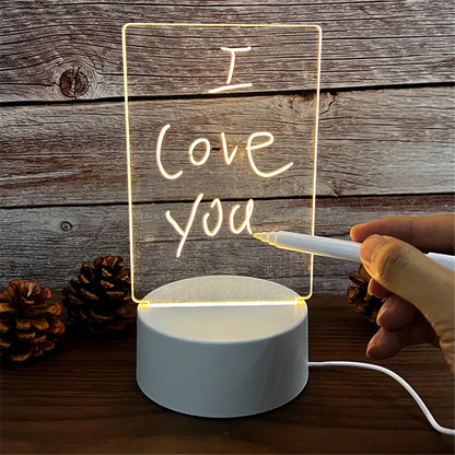 Creative LED Note Board Night Light