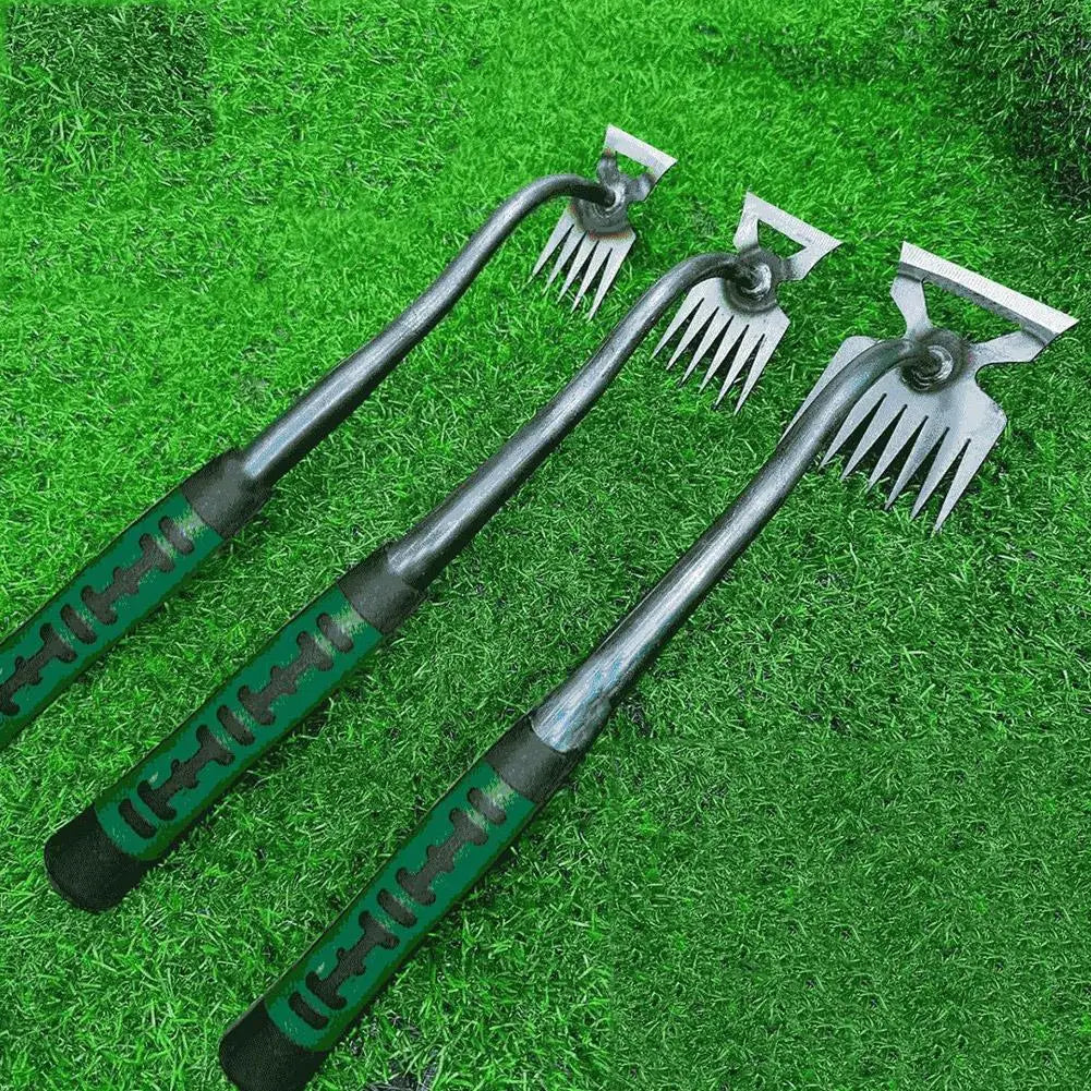 2-in-1 Garden Rake and Weed Puller Shovel