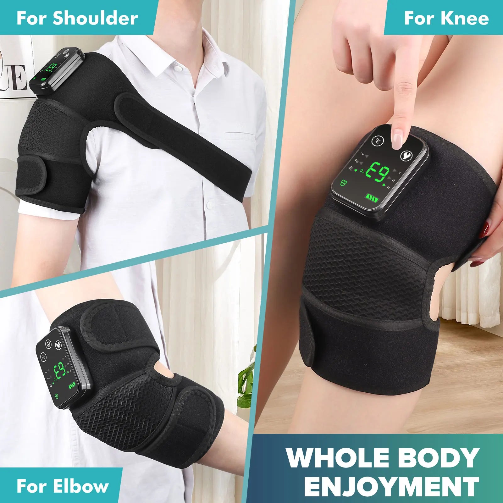 RELIEVE JOINT PAIN INSTANTLY WITH 3-IN-1 HEATED MASSAGER