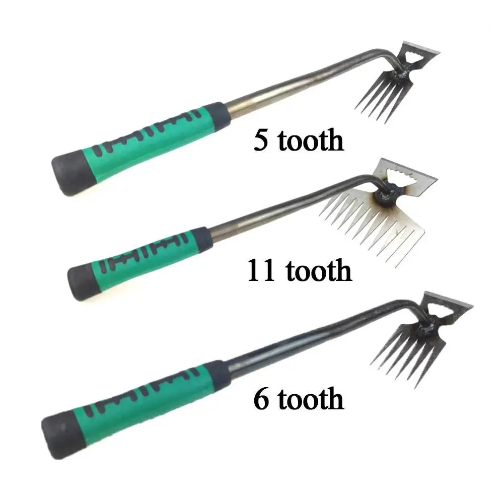 2-in-1 Garden Rake and Weed Puller Shovel