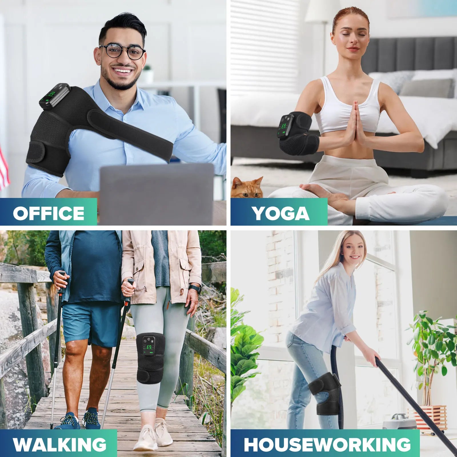 RELIEVE JOINT PAIN INSTANTLY WITH 3-IN-1 HEATED MASSAGER