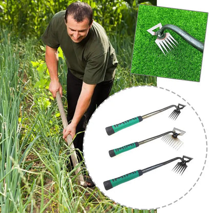 2-in-1 Garden Rake and Weed Puller Shovel