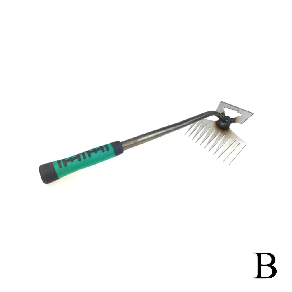 2-in-1 Garden Rake and Weed Puller Shovel
