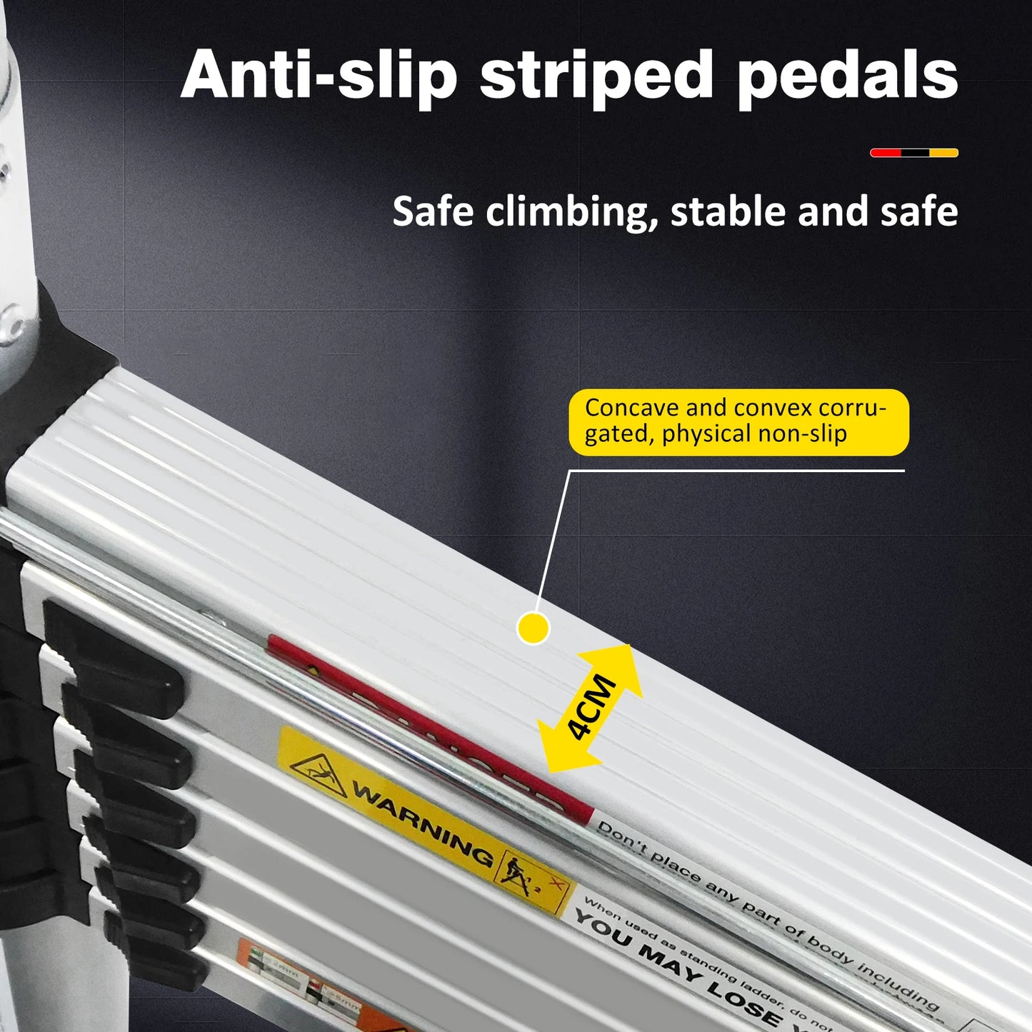 3.8M / 5M Aluminium Telescopic Ladder