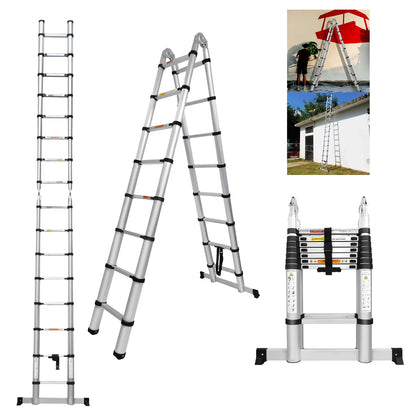 3.8M / 5M Aluminium Telescopic Ladder