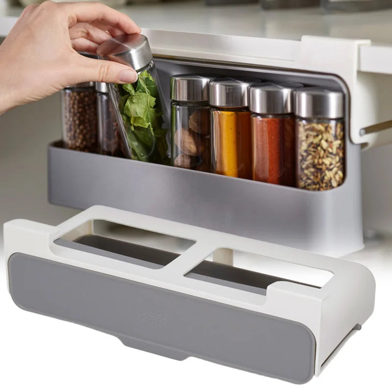 Wall-Mounted Self-Adhesive Spice Rack
