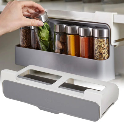Wall-Mounted Self-Adhesive Spice Rack