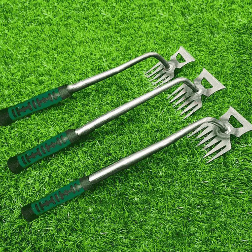 2-in-1 Garden Rake and Weed Puller Shovel